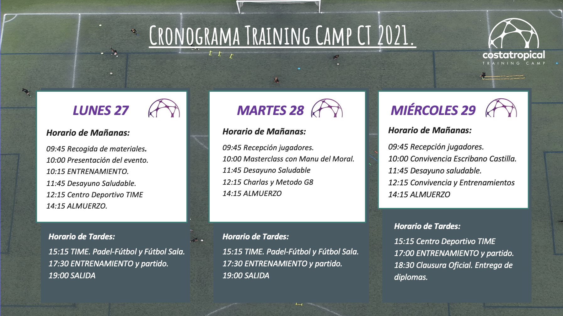 Cronograma Training Camp 2021